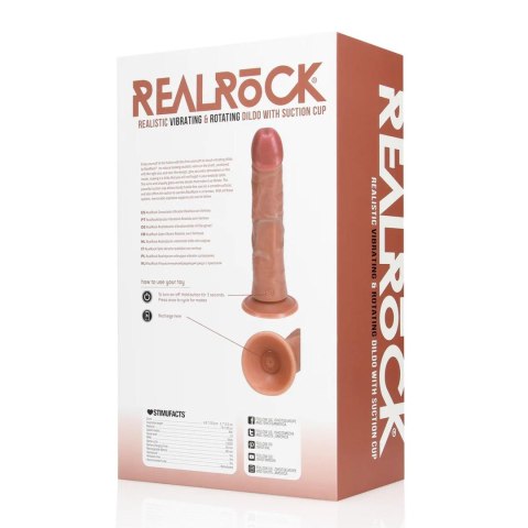 Vibrating and Rotating Regular Curved Cock - 8 / 20,5 cm - Tan SHOTS