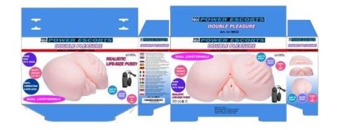 Double pleasure flesh 2.2 kg vibrating big masturbator POWER ESCORTS