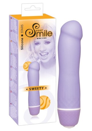 Mini wibrator Sweet Smile fioletowy silikonowy 12 cm Sweet Smile