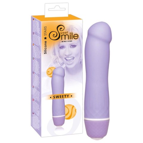 Mini wibrator Sweet Smile fioletowy silikonowy 12 cm Sweet Smile