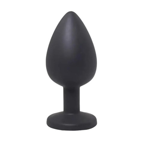 Black large butt plug with white crystal Fantasy - Boys of Toys Sp. z. o.o. (dystrybutor)