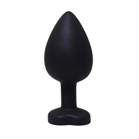 Black small heart-shaped butt plug with white crystal Fantasy - Boys of Toys Sp. z. o.o. (dystrybutor)