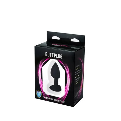 Black small heart-shaped butt plug with white crystal Fantasy - Boys of Toys Sp. z. o.o. (dystrybutor)