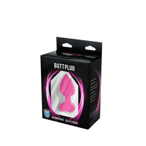Pink medium heart-shaped butt plug with white crystal Fantasy - Boys of Toys Sp. z. o.o. (dystrybutor)