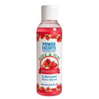 Power Escorts - DR07 - Strawberry Water-Based Lubricant 200ml - Slide & Play Personal Lube POWER ESCORTS