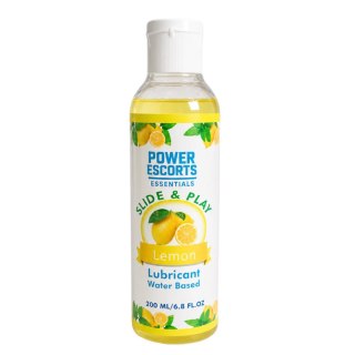 Power Escorts - DR09 - Lemon Water-Based Lubricant 200ml - Slide & Play Personal Lube POWER ESCORTS