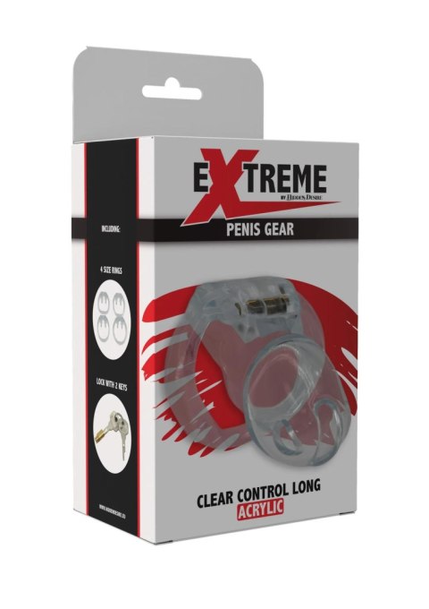 Clear Control Cock Cage Long SCALA