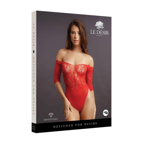 Crotchless Rhinestone Teddy - One Size SHOTS