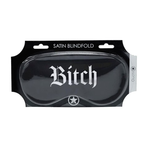 Bitch - Printed Satin Mask - Black Ouch!