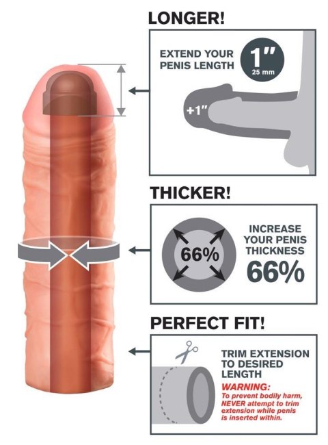 FANTASY X-TENSIONS MEGA 1 INCH EXTENSION LIGHT Pipedream