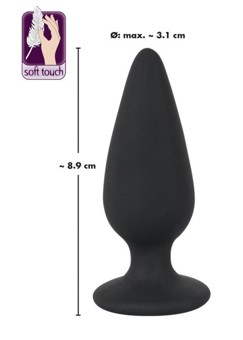 Korek analny Heavy Black Velvets M czarny 8,9 cm Black Velvets
