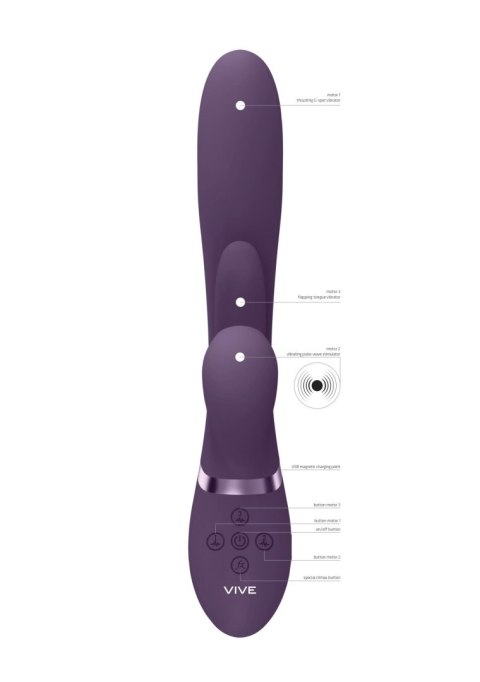 Kura - Thrusting G-Spot Vibrator with Flapping Tongue and Pulse Wave Stimulator SHOTS
