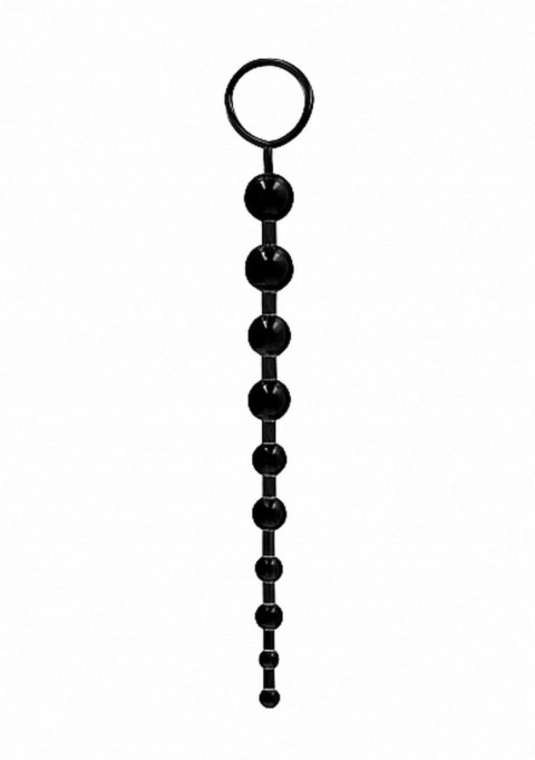 Łańcuszek analny GC z 10 kulkami TPE czarny 25.5 cm GC