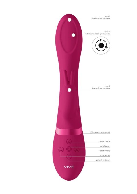 Mira - Spinning G-spot Rabbit - Pink SHOTS