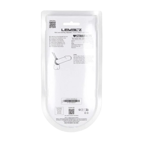 Pierścień erekcyjny Levelz regulowany silikonowy lasso czarny 14 cm Levelz