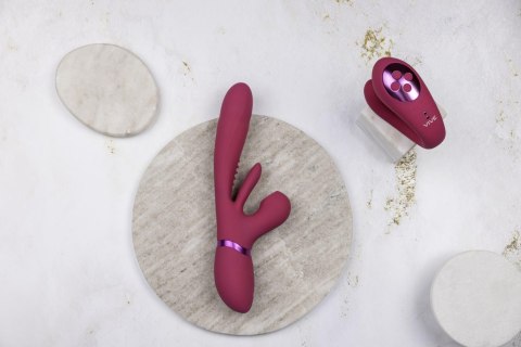 Yoko - Triple Action Vibrator Dual Prongs with Clitoral Pulse Wave SHOTS