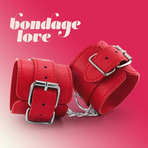 BONDAGE LOVE LEATHER HANDCUFFS CRUSHIOUS RED Crushious - Lunyvan S.L.