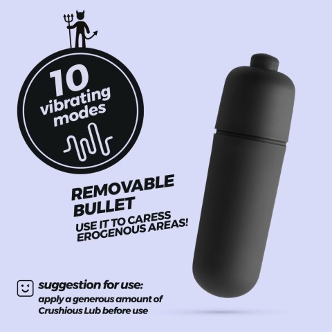 CRUSHIOUS DAEMON VIBRATING COCKRING BLACK Crushious