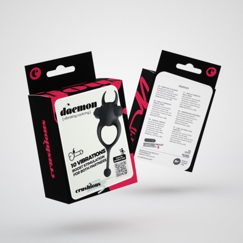 CRUSHIOUS DAEMON VIBRATING COCKRING BLACK Crushious