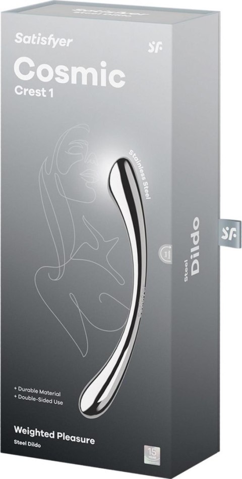 Dildo dwustronne ze stali nierdzewnej Satisfyer Cosmic Crest 1 Satisfyer