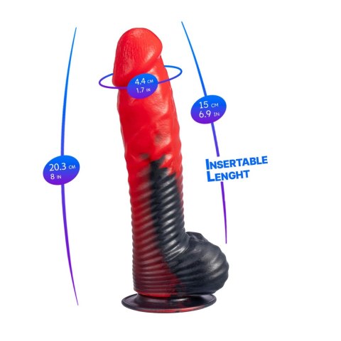 Dildo realistyczne Silexd Devil termoreaktywne 20 cm Silexd