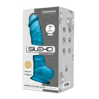 Dildo realistyczne silikonowe Silexd Model 1 niebieskie Silexd