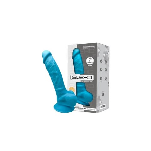 Dildo realistyczne silikonowe Silexd Model 1 niebieskie Silexd