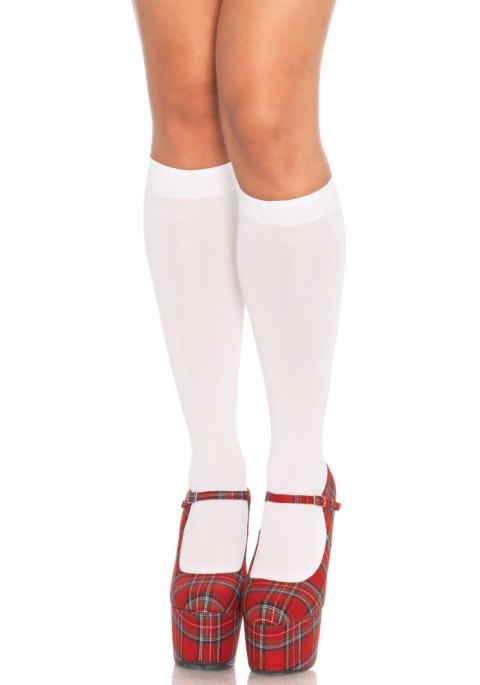 Nylon Knee Highs White SCALA