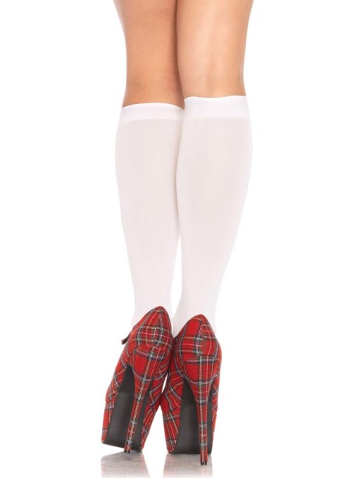 Nylon Knee Highs White SCALA