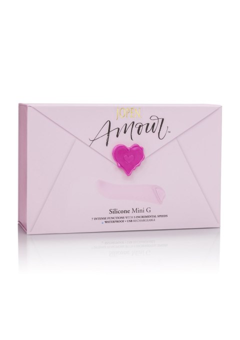 Wibrator mini JOPEN Amour G silikonowy różowy 12 cm Jopen