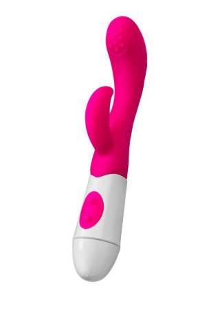 A-TOYS, Vibrator Nessy with Clitoral Stimulator, Silicone, Pink, 20 cm, 10 speeds, 2xAAA TOYFA - Boys of Toys Sp. z o.o. (dystrybutor)