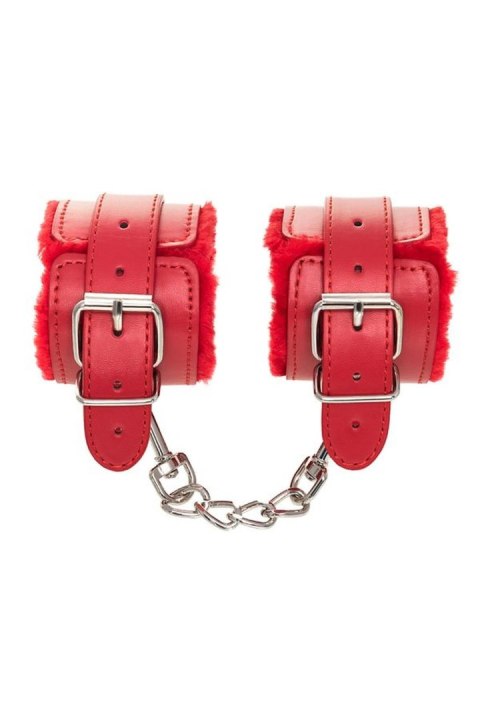 Anonymo handcuffs, PU leather, red, 27 cm TOYFA - Boys of Toys Sp. z o.o. (dystrybutor)
