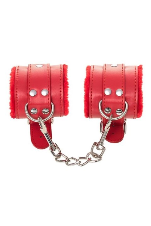Anonymo handcuffs, PU leather, red, 27 cm TOYFA - Boys of Toys Sp. z o.o. (dystrybutor)
