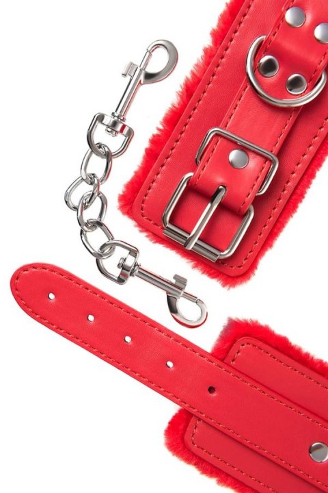 Anonymo handcuffs, PU leather, red, 27 cm TOYFA - Boys of Toys Sp. z o.o. (dystrybutor)
