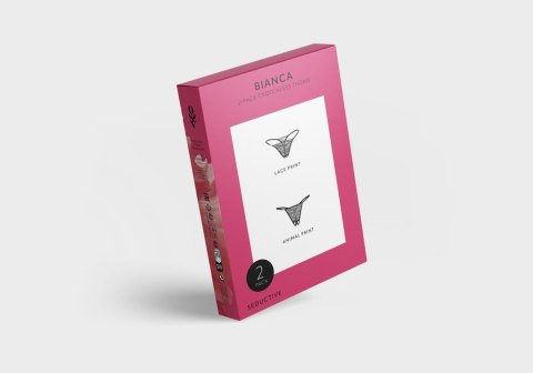 Bianca 2-pak stringi otwarte 2XL/3XL Obsessive - Amocarat Sp. z o.o.