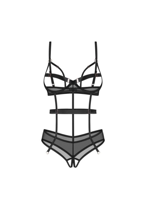 Body erotyczne otwarte Obsessive Euridia czarne M/L Obsessive