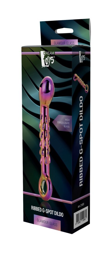 Szklane dildo Glamour żebrowane Dream Toys 18 cm Dream Toys