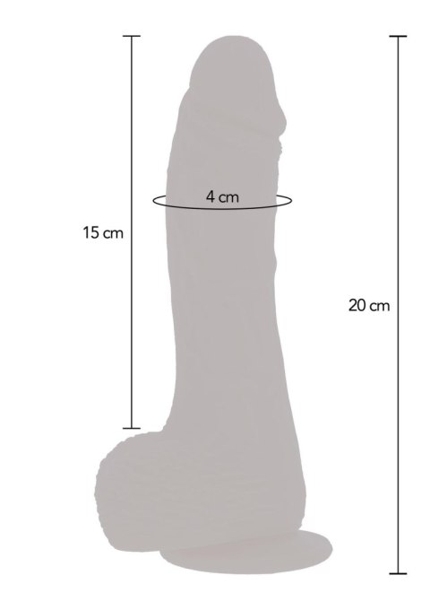 Wibrator dildo silikonowy ToyJoy jasny 20 cm z pilotem TOYJOY