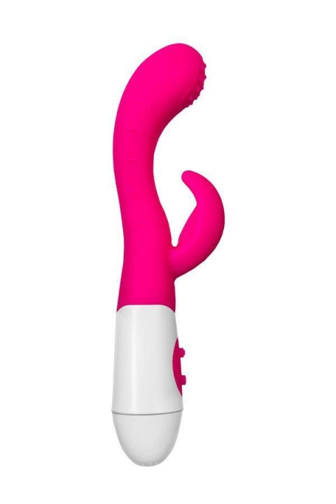 A-TOYS, Vibrator Nessy with Clitoral Stimulator, Silicone, Pink, 20 cm, 10 speeds, 2xAAA A-Toys