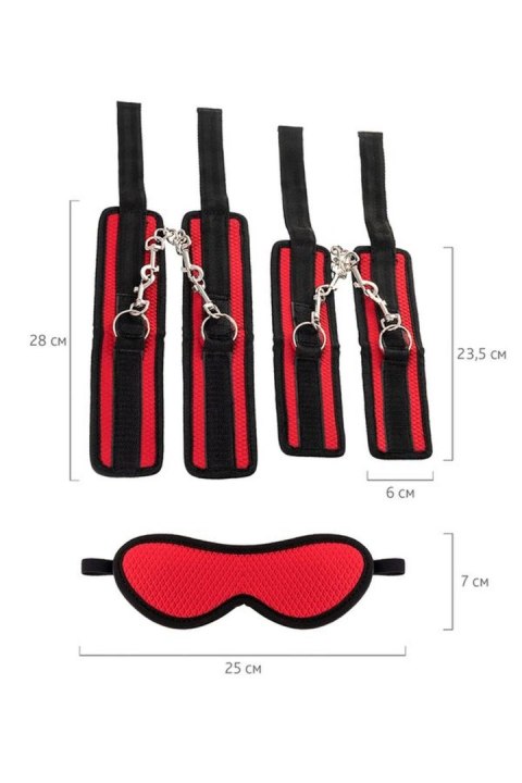 Anonymo bandage set, polyester, red Toyfa