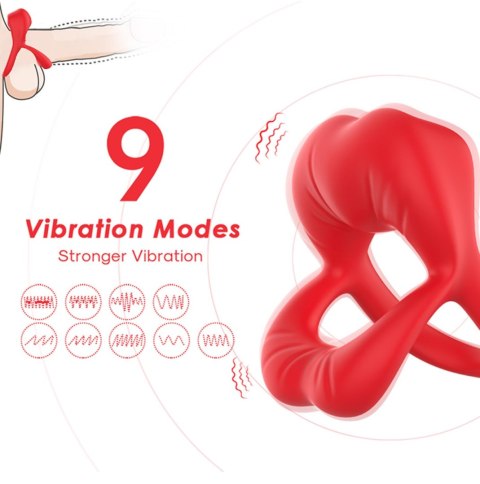 Big Mouth Red 9 vibration function B - Series Joy