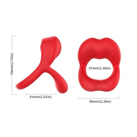 Big Mouth Red 9 vibration function B - Series Joy