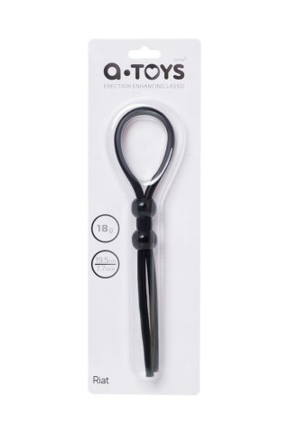 Lasso on the penis A-toys by TOYFA with two beads, silicone, black, 19.5 cm TOYFA - Boys of Toys Sp. z o.o. (dystrybutor)