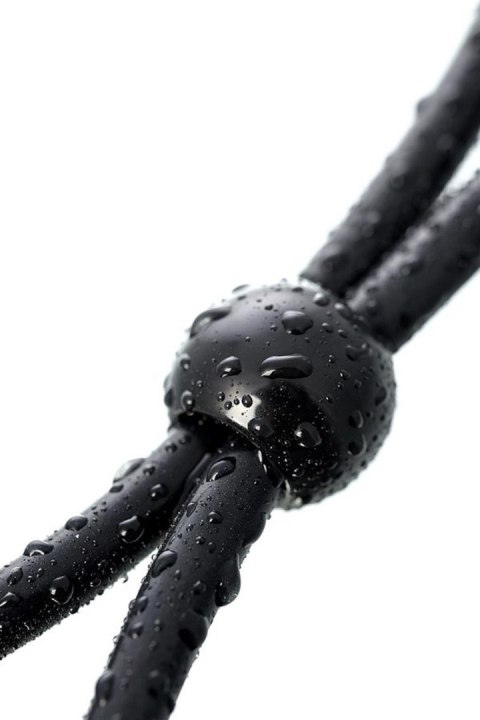 Lasso on the penis A-toys by TOYFA with two beads, silicone, black, 19.5 cm TOYFA - Boys of Toys Sp. z o.o. (dystrybutor)