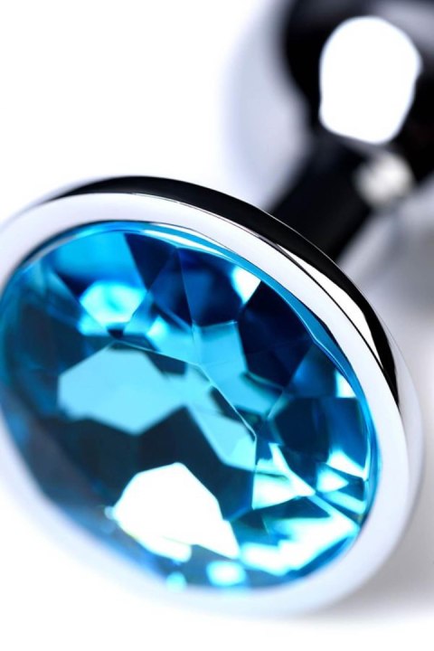 Silver anal plug TOYFA Metal,with a Topaz color gem Metal by TOYFA