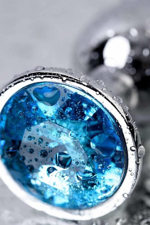 Silver anal plug TOYFA Metal,with a Topaz color gem Metal by TOYFA