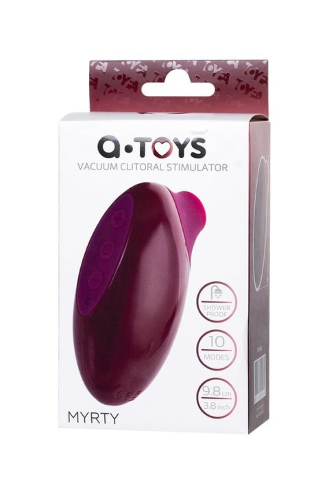TOYFA A-Toys Myrty Clitoral Vacuum Stimulator, burgundy, 9.8 cm A-Toys