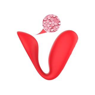 Wibrator Ultrasonic Wave silikonowy czerwony USB B - Series Joy