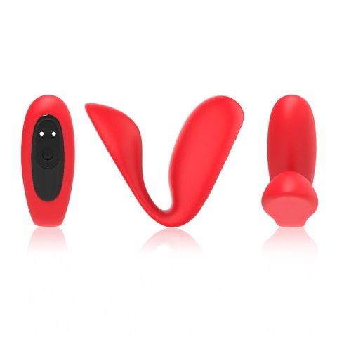 Wibrator Ultrasonic Wave silikonowy czerwony USB B - Series Joy
