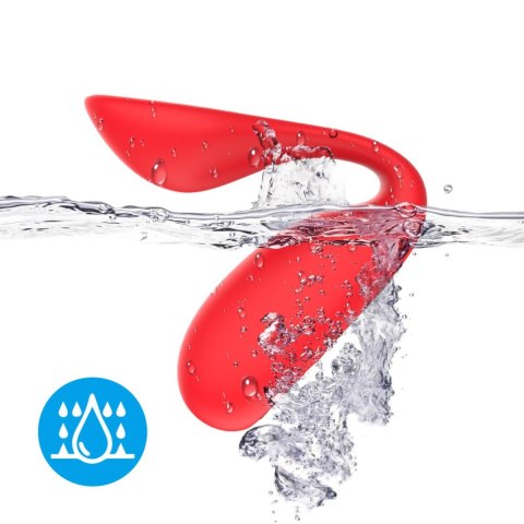 Wibrator Ultrasonic Wave silikonowy czerwony USB B - Series Joy